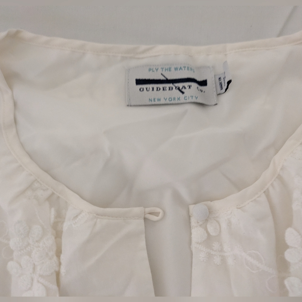 🆕 NWOT embroidered white Guideboat midi dress - Picture 14 of 16